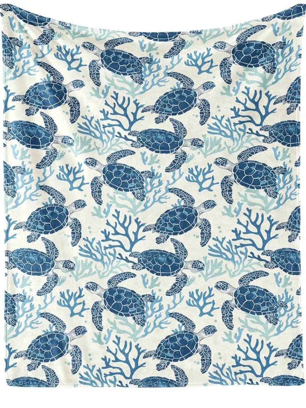 Cute Sea Turtle Throw Blanket 50